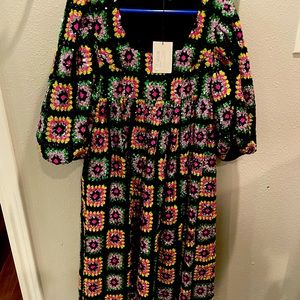 Manoush Crochet Paillette beaded dress